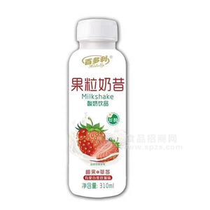 百多利果粒奶昔酸奶飲品椰果草莓味310ml