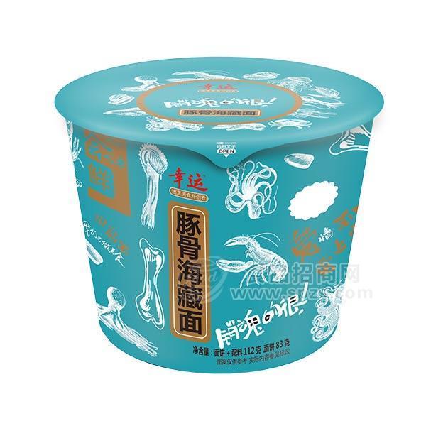 幸运豚骨海藏面方便面方便食品112g 酸辣粉