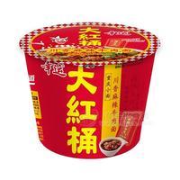 幸運(yùn)大紅桶重慶小面川香麻辣牛肉面方便食品 方便面 桶裝面 桶面