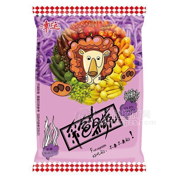 幸运方便面 采色菓蔬面紫薯烤肉味 膨化食品 休闲食品 方便面 一元食品