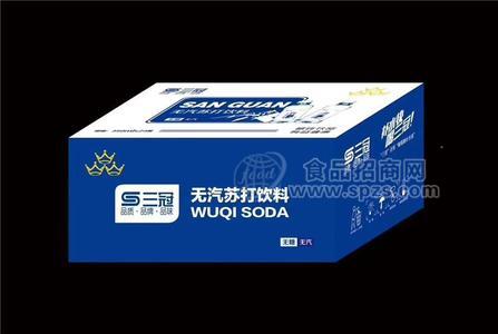 三冠无汽苏打水饮料箱装招商
