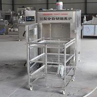 哈红肠烟熏炉 香肠烘干烟熏上色机器 不锈钢挂杆式腊肠熏烟机