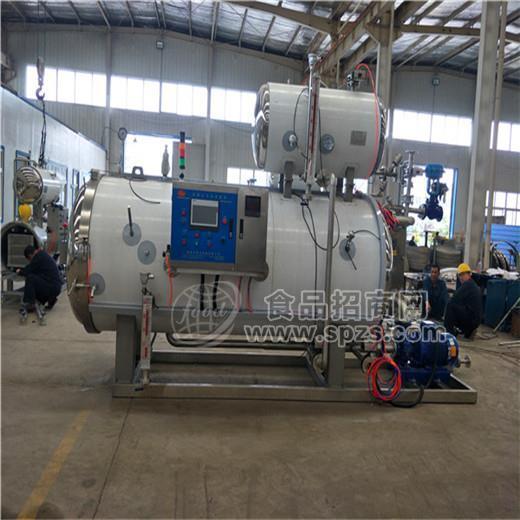 盒装鸭血高温杀菌锅 不锈钢卧式杀菌锅 凤爪电汽两用杀菌锅