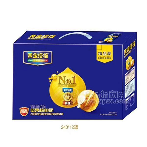 黃金搭檔堅果核桃奶 復(fù)合蛋白飲品240mlx12罐