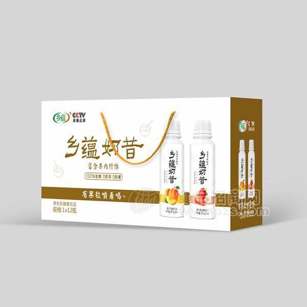 鄉(xiāng)蘊(yùn)奶昔、果粒奶昔、乳酸菌飲品、乳飲料、黃桃果粒奶昔、鄉(xiāng)蘊(yùn)果粒乳酸菌飲品乳飲料320mlx12瓶