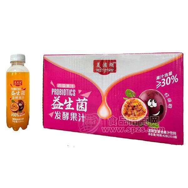 美滋湖百香果益生菌發(fā)酵果汁飲料428mlx15瓶