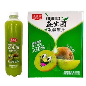 美滋湖獼猴桃益生菌發(fā)酵果汁飲料1.25Lx6瓶