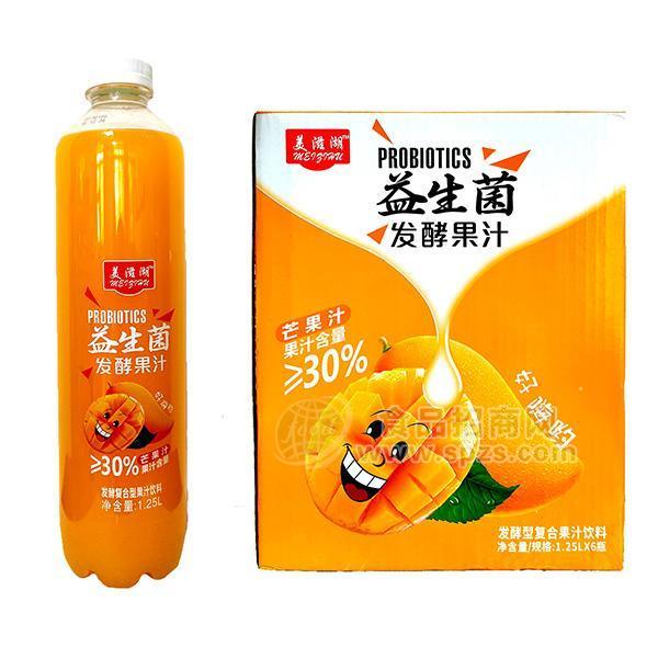 美滋湖芒果益生菌發(fā)酵果汁飲料1.25Lx6瓶