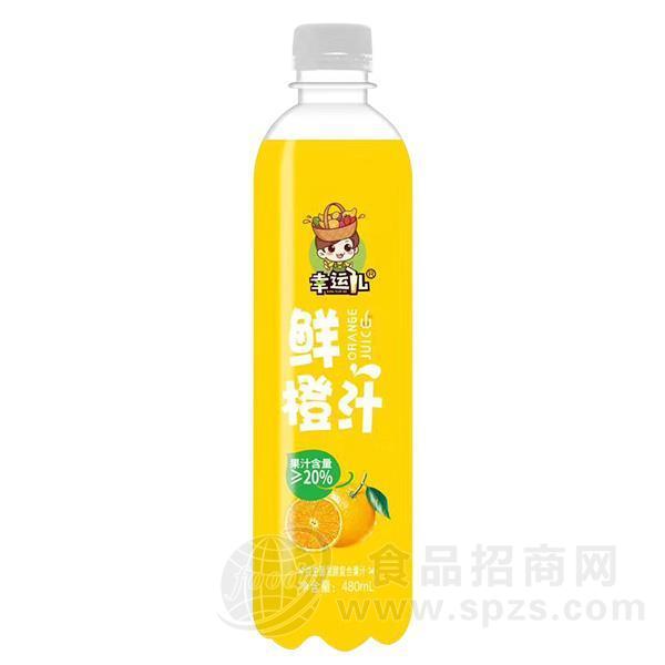 幸运儿鲜橙汁益生菌发酵复合果汁饮料480ml