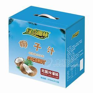 绿岛椰林 椰子汁饮料植物蛋白饮料无菌冷灌装210mlx12盒