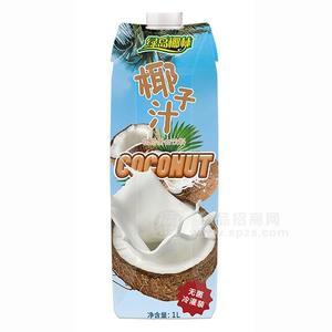 绿岛椰林椰子汁饮料植物蛋白饮料无菌冷灌装1L