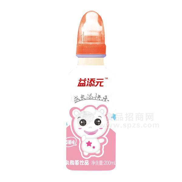 ·益添元草莓味乳酸菌饮品200ml 