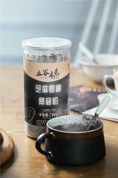 五谷本色 黑芝麻核桃桑葚粉 500G/罐 24罐/箱 代餐 營養(yǎng) 飽腹招商