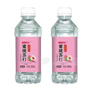 聚果時光蜜桃蘇打無汽蘇打飲料350ml