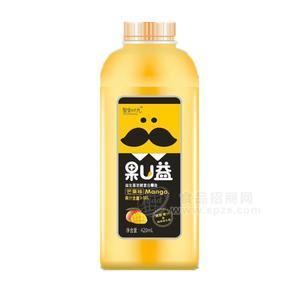 聚果時光果U益芒果味益生菌發(fā)酵復合果昔飲品420ml