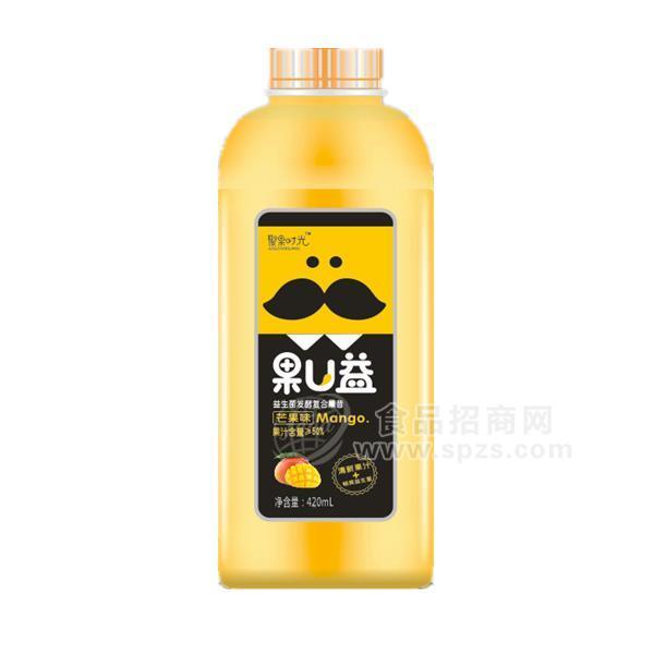 聚果時光果U益芒果味益生菌發(fā)酵復合果昔飲品420ml