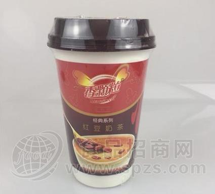 杯装奶茶 红豆奶茶   冲调  方便食品
