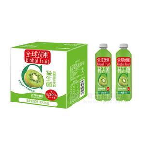 全球優(yōu)果冷榨獼猴桃汁益生菌發(fā)酵果汁飲料1.25Lx6瓶