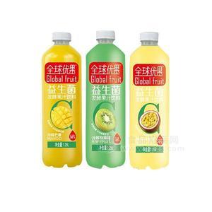 全球優(yōu)果冷榨益生菌發(fā)酵果汁飲料1.25L