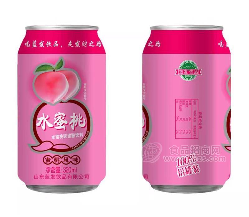 ·水蜜桃 蜜桃风味果味碳酸饮料  果汁饮料 320ml 