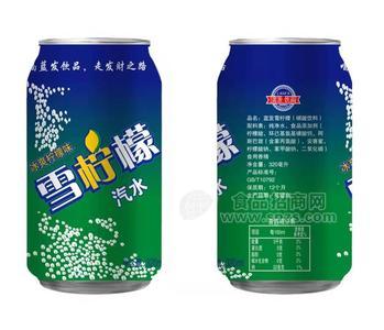 雪柠檬 冰爽柠檬味汽水  果汁饮料 320ml