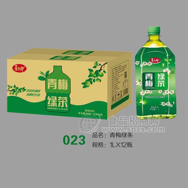 喜太郎青梅綠茶果味飲料1Lx12瓶