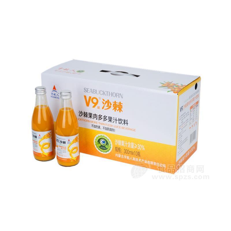 ·内蒙古宇航人 V9沙棘果肉多多果汁饮料-300ml*10瓶/提 招商 