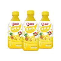 益城菠萝爽真果粒果汁风味饮料1LX8支