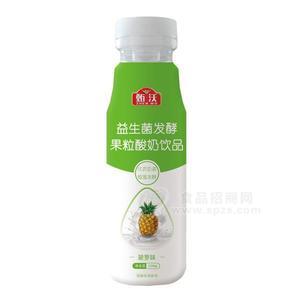 甄沃 菠蘿味益生菌發(fā)酵 果粒酸奶飲品320ml