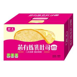 盼点 芯有炼乳吐司面包箱装招商