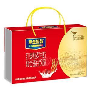 黃金搭檔  紅棗燕麥牛奶復(fù)合蛋白飲品禮盒250mlx12盒