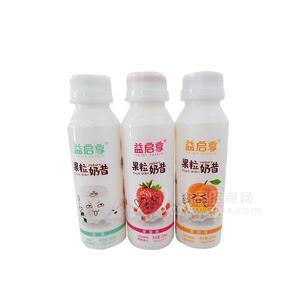 益启享果粒奶昔草莓味黄桃味酸奶饮品招商310ml