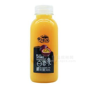 家乡果园  百香果乳酸菌复合果汁340ml