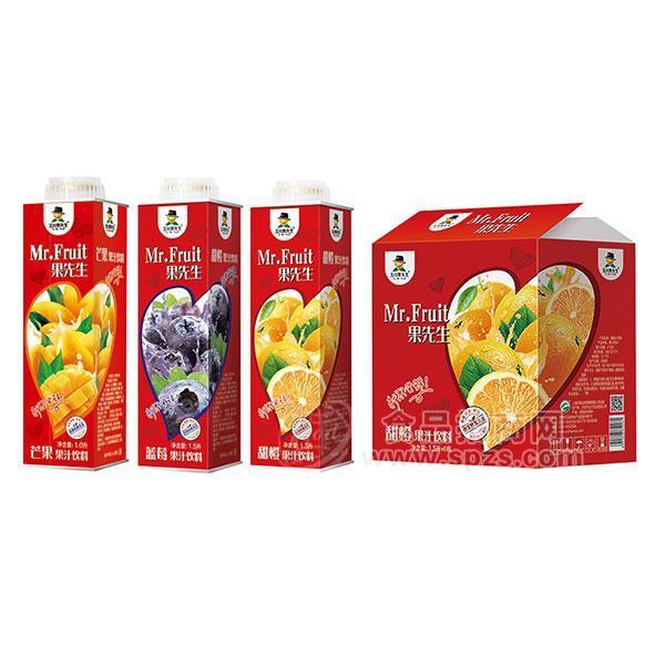 玉川果先生蓝莓果汁饮料1.5L