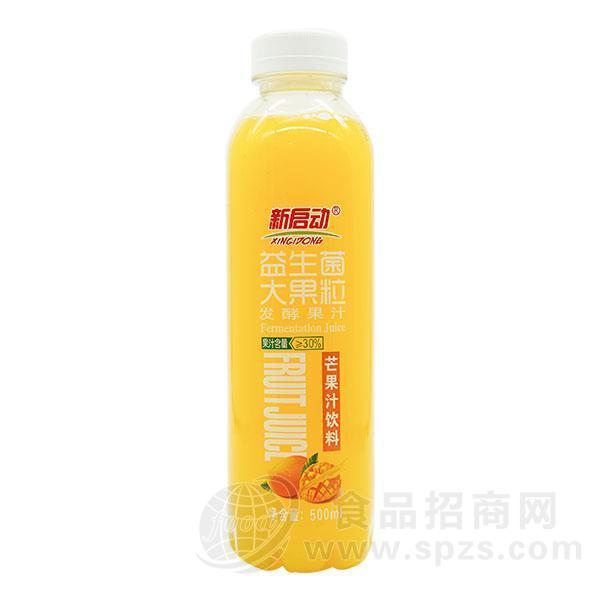 新启动 益生菌大果粒发酵芒果汁饮料500ml