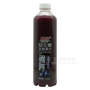 新啟動(dòng) 發(fā)酵果汁 藍(lán)莓汁飲料 1.25L