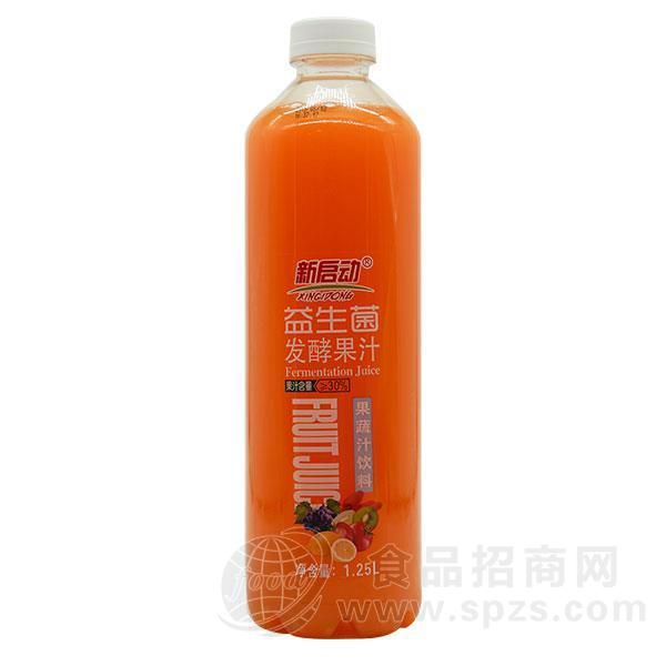新启动 益生菌发酵果汁 果蔬汁饮料1.25L