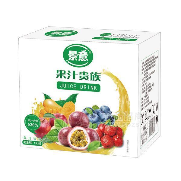 景意果汁贵族果汁饮料招商1.5Lx6p瓶 