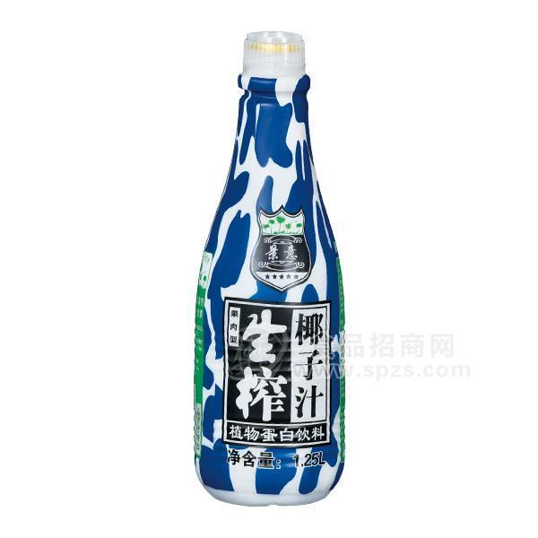 景意 果肉型生榨椰子汁饮料 植物蛋白饮料1.25L 