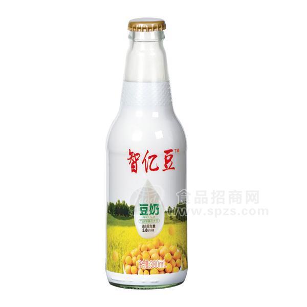 智亿豆豆奶植物蛋白饮料招商瓶装豆奶餐饮渠道招商300mlx24瓶 
