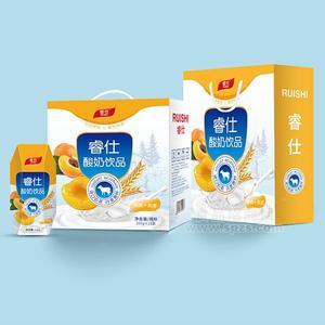 睿仕  酸奶飲品  黃桃燕麥酸奶200gx12盒