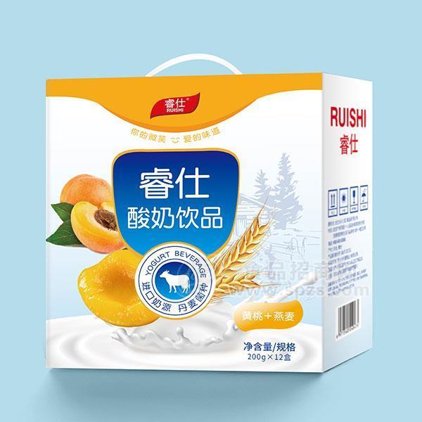 睿仕 黃桃燕麥酸奶 200gx12盒