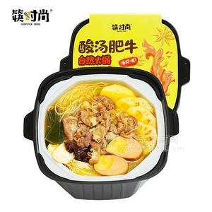 筷時(shí)尚 方便酸湯肥牛自熱火鍋 廠家批發(fā) 代理方便食品 招商