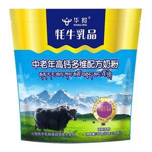 华羚 牦牛乳中老年高钙多维配方袋装奶粉350g