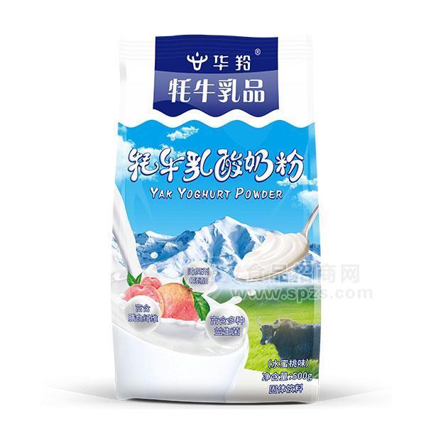  华羚 牦牛乳水蜜桃味酸奶粉饮料500g