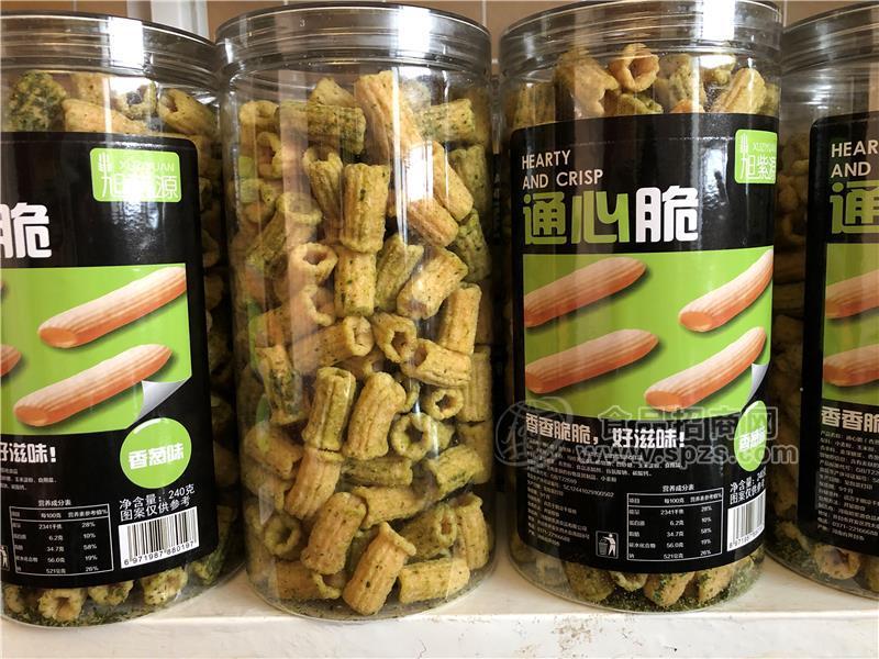 旭紫源 通心脆 休閑膨化食品（香蔥味） 240克