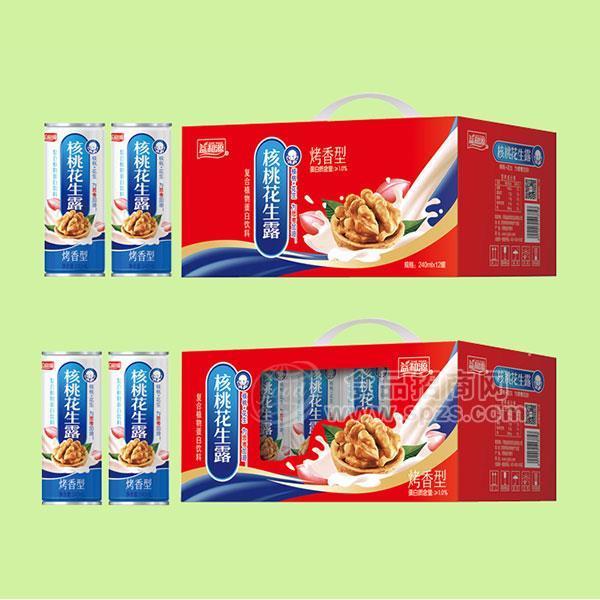 益和源 核桃花生露 复合植物蛋白饮料招商240mlx12罐