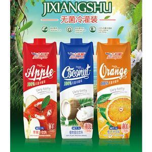 吉祥树苹果汁橙汁无菌冷灌装招商1L