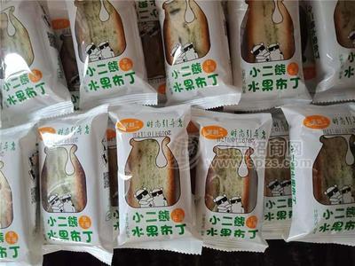 昊利软千层小二熊水果布丁蛋糕