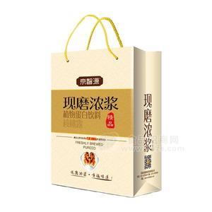 京智源 现磨浓浆 核桃露 植物蛋白饮料 精品礼盒饮料招商240mlx20罐